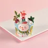 Dekorativa blommor Simulering Cupcake Kylskåp klistermärken Juldessert kakamodell dekoration rekvisita