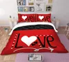 Biancheria da letto wongs love lettiera cardiaco set di color filo di copertura del piumone rosso tessili per la casa C02231265743