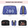 Sacs de cosmétiques Zeta Phi Beta Imprimé grand sac de maquillage en cuir Femmes Voyage de toilette Pouche de rangement multifonctionnel portable cadeau