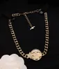 C Women Designer Choker Necklace CClies Simple Pendant Necklace Copper Luxury Brand Sets jewelry Wholesale 658988