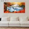 Nature Canvas Waterfall Landscape Affiche, décoration de maison moderne Image d'art mural pour décor de salon peinture sans cadre