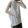 Men's Tank Tops Summer Ins Trend Tanks Loose Casual Cotton Vest Bf Harajuku Style Black Youth Sleeveless T-Shirt WHite Shirt Fashion