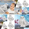 Stuffed Plush Animals Quality Premium 3 Size Douglas Wizard Snowy White P Hedwig Owl Toy Cute Animal Doll Kids Gift 7.5 Inch 10 12 Dro Otp9J