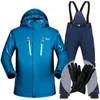 Ski -jassen Ski -pak Men Winter 2024 Waterdichte winddichte dikke dikke sneeuwkleding Sets Jacket en snowboardpakken Merken