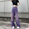 Женские джинсы Bugilaku Streetwear Устроенная джинсовая женщина с высокой талией.