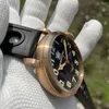 Wristwatches SD1903S STEELDIVE Brand 46.5MM Solid Bronze Case Black Dial Rubber Strap NH35 Automatic 200M Waterproof Dive Watch For Men