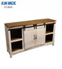 Kinmade Mini Cabinet Double Barn Door Hardware Flat Track Wood Sliding Door System Kit9978111