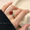 Schmuck Master Design hochwertige Ringe Luxus rotes Ring Womens Stil Silber mit gemeinsamem Cleefly