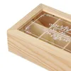 Storage Bottles Wooden Tea Box Organizer Chest 6 Grids Portable With Lid Bag Holder For Home