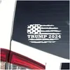 Banner Flags Usa Flag Trump 2024 Car Sticker Decal Mtipurpose Zz Drop Delivery Home Garden Festive Party Supplies Dhsyc