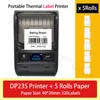 Detonger DP23S Smart Label Принтер мобильного телефона без чернил Bluetooth Portable Thermal Label Printer 15-50 мм Etiqueta 240417