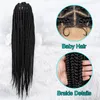 Plecione peruki dla czarnych kobiet syntetyczna koronkowa peruka Big Knotless Box Braids Peruka 613 Blondynka Pełna koronkowa peruki Braided Parged 240423