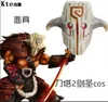 Top Grade Dota 2 Mask Horror Pudge Juggernaut Latex Costume Halloween Party Cosplay Face Mask pudge dota mask6194078