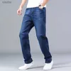 Jeans maschile 2023 nuovi jeans sottili da uomo classici sottili jeans avanzati sliziati pantaloni di marca maschio dritti