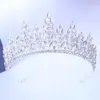 Тиары Корейские элегантные принцессы девушки белая хрустальная тиара для женщин Свадебные подарок свадебная невеста Корона Новые аксессуары для волос.