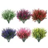 6 pièces artificielles fleurs de lavande plantes plantes réalistes plante de faux arbustes arbustes arbustes en plastique bouquet de jardin décor9487086