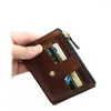 Portefeuilles Small Fashion Credit Card Holder Slim Leather Wallet With Coin Pocket Man Money Bag Case for Men Mini Women Business Purse