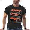 Herrt-shirts RX-7 Veilside roterande T-shirt Animal Print Boys Funnys Mens Solid Color T-Shirtl2405