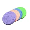 5pcs 7cm face éponge Round Maquillage Remover Tool Natural Wood Pulp Cellulose Compress Cosmetic Puff Facial Washing Sponge Sponge