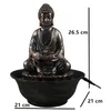 Estatuetas decorativas Buddha estátua de água Fonte - comprimido interno Fengshui Zen para decoração de casa