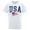 Heren t-shirts usa brief vlag hiphop geprinte mannen vrouwen t shirts crewneck s-xxxl kleding los ademende t-shirt strt casual t-shirt y240429