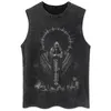 Vintage Black Tanks Tops for Women 100% Cotton Mens Clothing Hip Hop Punk Rock Sleeveless Tshirts Gothic Vests Y2K Clothes 240429
