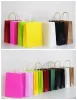 Kraft Paper Bags with Handles Bulk Colorful Paper Gift Bag Shopping Bags for Shopping Gift Merchandise Retail Party Favor ZZ