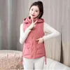 Women's Vests 2024 Korean Version Short Down Cotton Vest Female Autumn Winter Parka Hooded Sleeveless Keep Warm Add Thick Ladies Jacket