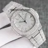 Mouvement de montre VVS Diamond Watch Mens Full Automatic Mécanique montre la bracele