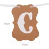 Party Decoration Kraft Paper DIY Candy Bar Bunting Banner For Vintage Wedding Baby Shower Birthday Xmas Evening Sweet Table Decor