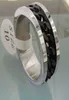 Ringe Titanium Stahl Schmuck Eingelegtes Ketten Edelstahl Ringraum Elektrische Ofen schwarze Männer039s breit in One8104678