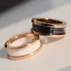 Luxurys -ontwerpers bellen keramische ringen voor vrouwelijke mannen n versi roségoud en sier vergulde topniveau engagement commitment sieraden dames cadeau mooi 863m#