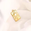 Charms 3pcs / lot Rectangle en acier inoxydable Pendants Sun pour le bracelet Décoration de la décoration