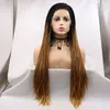 Cross-fronts européens et américains tresses africaines Fibre chimique Lace avant à haute température Perruque de soie Headgear Daily Female Wig Wig Traids