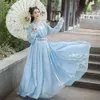 Vêtements ethniques 2024 Costumes traditionnels chinois pour femmes Hanfu Fairy Dance Folk Dance vintage broderie princesse tenue chinoise Hanfu robe