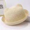 Kinderkleding kattenoren zomer kinderjurrens boog zon hoeden mannen en vrouwen koepel zonnebrandcrème kinderen strand fedora 240429