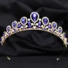 Tiaras coréense élégante robe nuptiale cristal petite couronne pour femmes filles reine diadèmes couronne d'anniversaire de fête de fête de fête accessoires