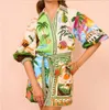 2024 new Summer ALEMAIS Vintage Printed Lantern Sleeve Women Short Dress Casual Elegant Neck Mini Dresses Party Prom Beach Holiday shirts dress