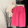 Одежда набора модных сладких для девочек летние детские печатные наряды с коротким рукавами детские брюки 2pcs костюмы 2-8 лет