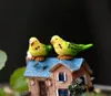 10PCS PARROT FAIRY GARDAN MINIATURE BIRD MINI JARDINS GNOMESホームアクセサリーテラリウムAksesuar Ornament Resin Craft Cake Decor5127546