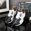 Scarpe casual autentiche sneaker bianche nere da piede per lo struzzo esotico vera vera in pelle vera elaborate da esterno