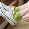 Frauen Socken Avocado Stickerei gedruckt atmungsaktiven Schweißabsorben weich bequeme Baumwoll-Knöchel modische einfache Damen