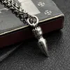 Brand Ch Trendy Crooker Small Bullet Necklace for Men and Womens Hip Hop Small Pendant Classic Sweater Chain