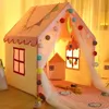 Portable Baby Play House Bambini Tenda Teepee Tenda Enfant Kids Tent Blue Kids Kids House Outdoor Toy Princess House 240419