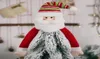 Taoup Hold Hands Santa Claus Dolls Christmas Table Decor Joyeux Noël Ornements de vide de vide Bouteille de couverture Sacs