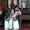 Etnische kleding originele carnaval kostuums qing dynastie ma mian rok hanfu vrouwelijk dubbele breasted o nek Chinese hanfu paard gezicht vrouwen