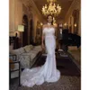 Ogstuff Dresses Mermaid Strapless Designer Feathers Crystal Wedding Dress Sweep Train Backless Wedding Bridal Gowns