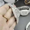 Edelstahl VVS Edelstein Stein Diamant Moissanite Uhr