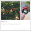 Decorative Flowers 20 Pcs House Christmas Small Wreath Toys Dollhouse Decorations Plastic Simulated Garland