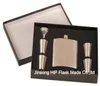Alimento Grado 6 oz Frasco de quadril personalizado com 4 s de vidro Black Gift Box8990068